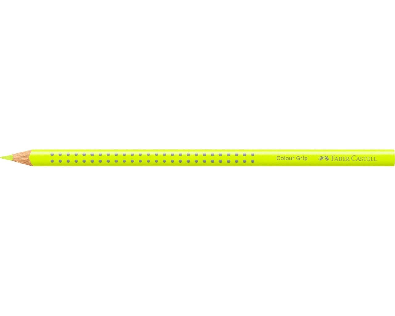 Faber-Castell Buntstifte Colour Grip – Aquarell, Dreikant, Einzelstift Gelb Neon