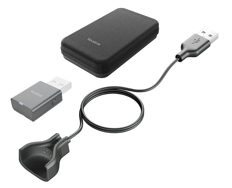 Yealink 1208650 – Ladestation, USB‑A, Schwarz, für WH63, WH67