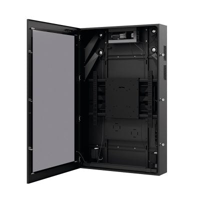 Hagor Outdoorgehäuse Portrait für 65" Displays, IP65, entspiegeltes Sicherheitsglas, VESA-Halterung, Schwarz
