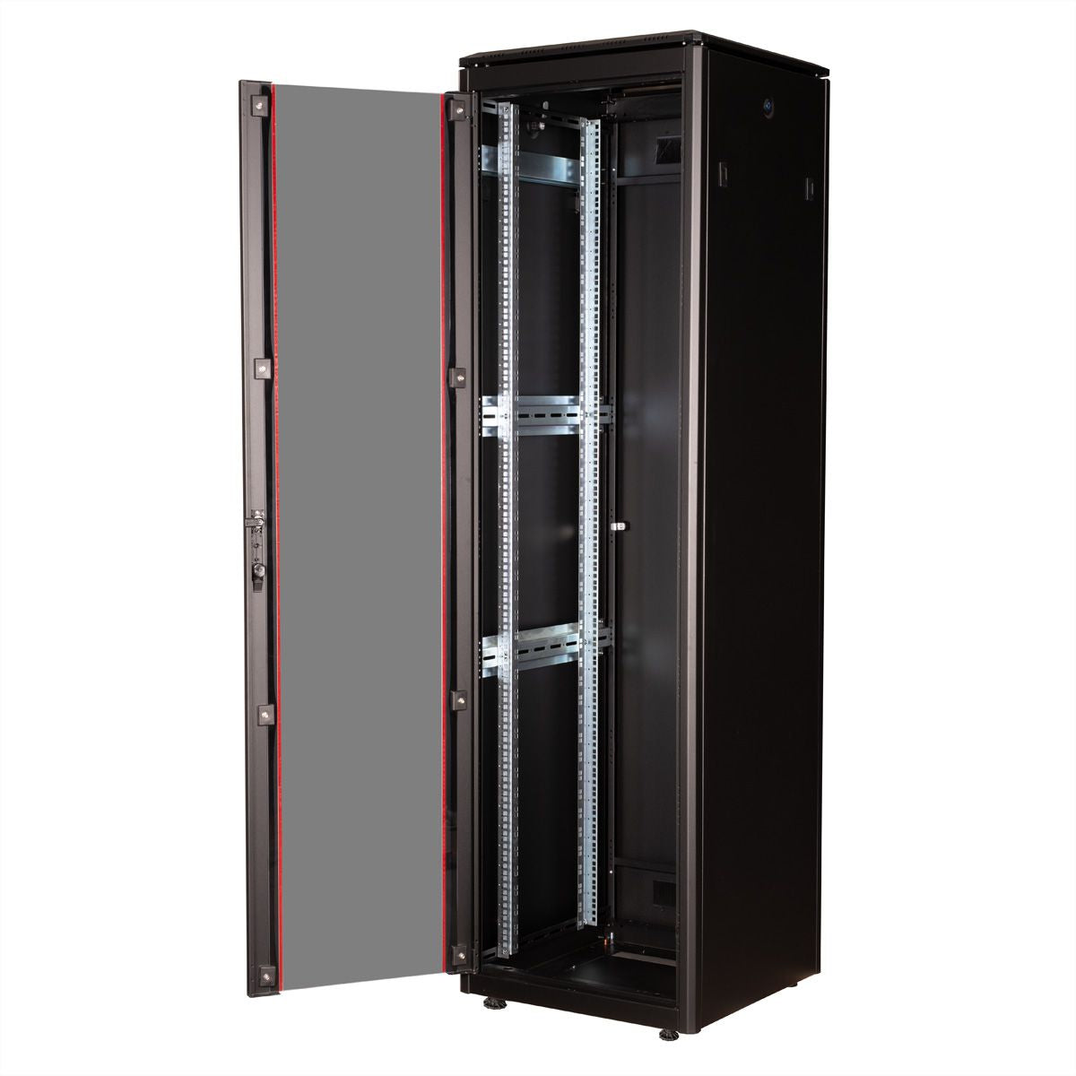 ROLINE Pro – 19" Netzwerkschrank 42U, IP20, abschliessbar, 600 × 600 × 2053 mm, schwarz, Stahl