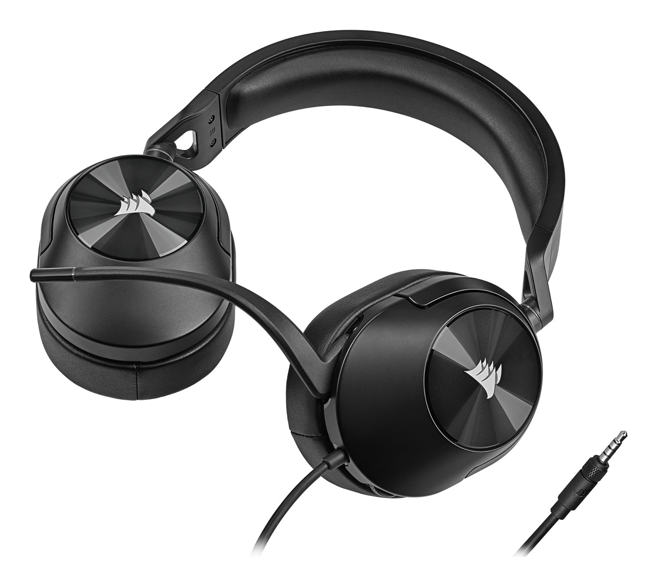 Corsair HS55 Stereo Carbon – On-Ear Gaming-Headset – 3,5 mm Klinke, abnehmbares Mikrofon – Karbon