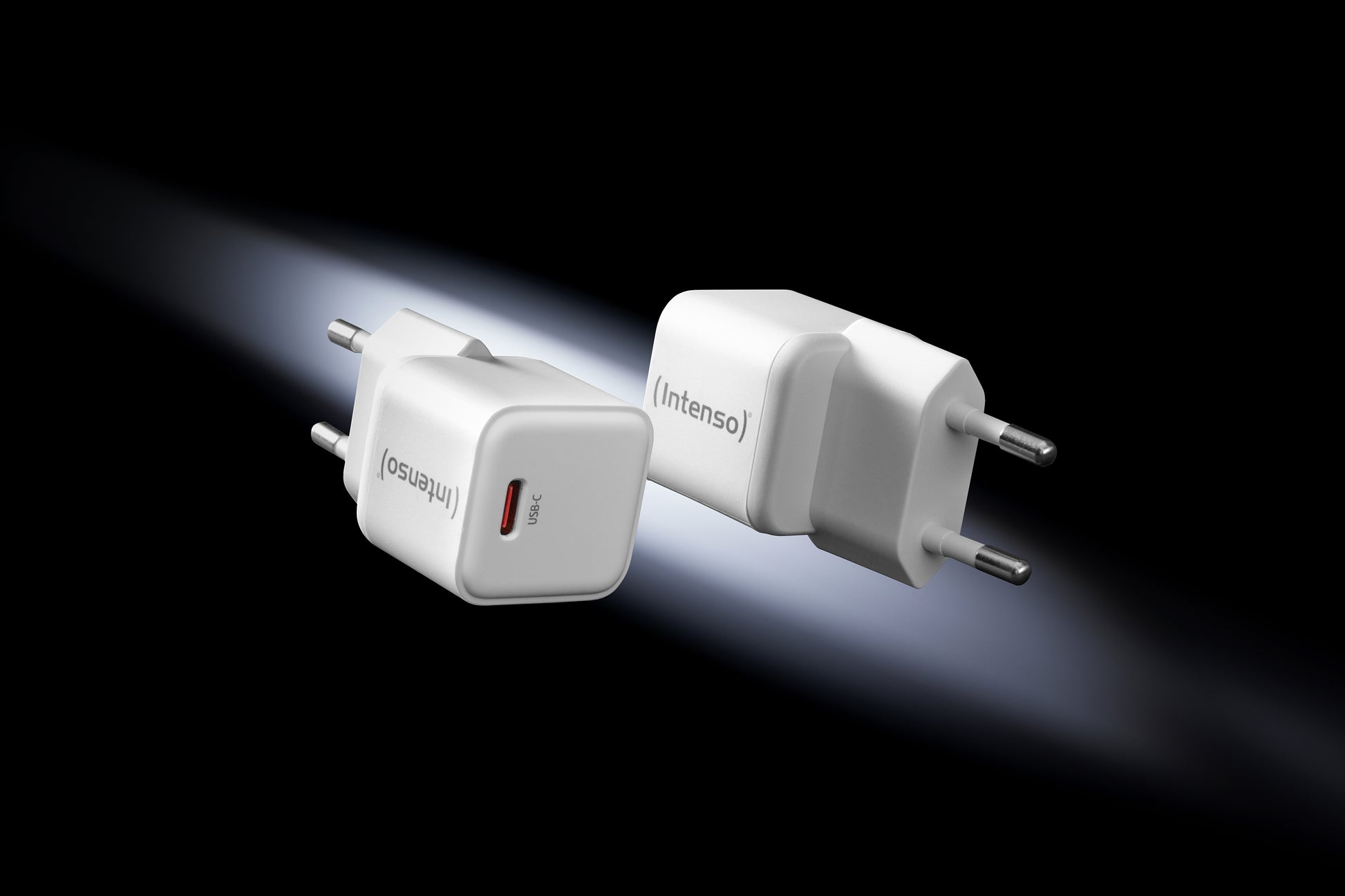 Intenso W30C USB-Ladegerät 30 W – USB-C×1 – PD, GaN – EU-Stecker (Typ C) – Weiss – Doppelpack