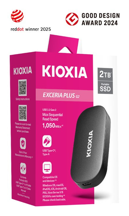 Kioxia Exceria Plus G2 – USB-C 3.2 Gen 2, für Windows/Mac/Android/iOS