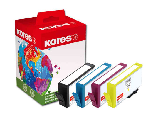 Kores G1743KIT – Schwarz, Cyan, Magenta, Gelb, kompatibel mit HP 934/935