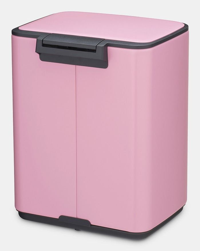Brabantia Treteimer Bo – 7 l – Stahl, rechteckig – rosa – Soft-Close