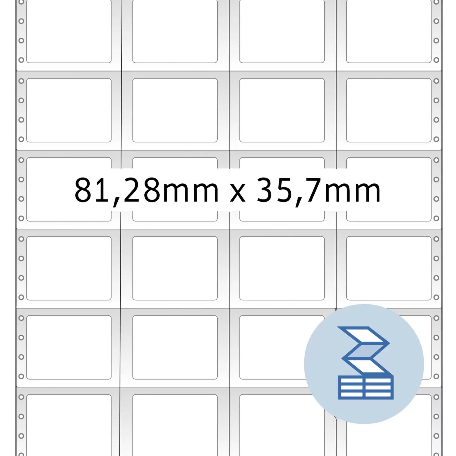HERMA Druckeretiketten, 81 mm × 36 mm, weiss, Papier, permanent, 16000 Etiketten