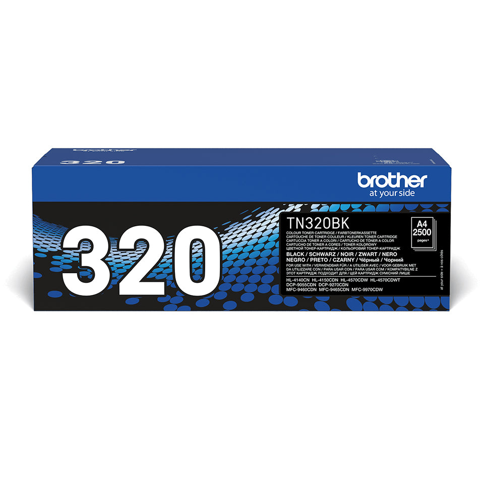 Brother Toner TN-320BK – schwarz, 2500 Seiten – für Brother DCP-9055CDN/DCP-9270CDN/HL-4140CN und andere