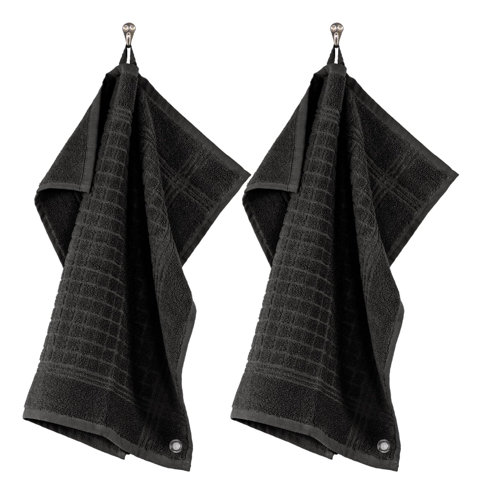Tiseco Geschirrtuch Pharao – Schwarz – 50 × 50 cm – Baumwolle – 2er-Set