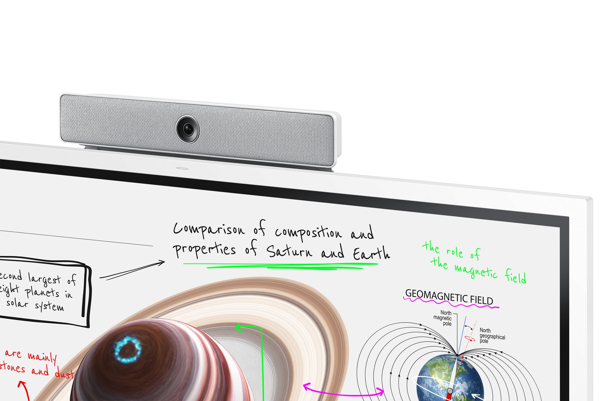 Samsung Whiteboard – 152,2 × 89,8 cm, Kunststoff-Rahmen, Wandmontage