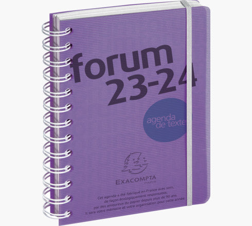 Exacompta Forum Linicolor – Schulagenda 2026/27, 1 Tag/1 Seite, 12,0 × 13,2 cm, Spiralbindung