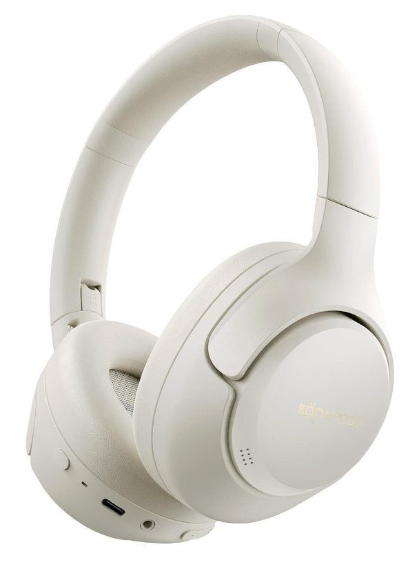 Boompods Orbit ANC Over-Ear Kopfhörer – Stereo, Kabel + BT, ANC, Sand