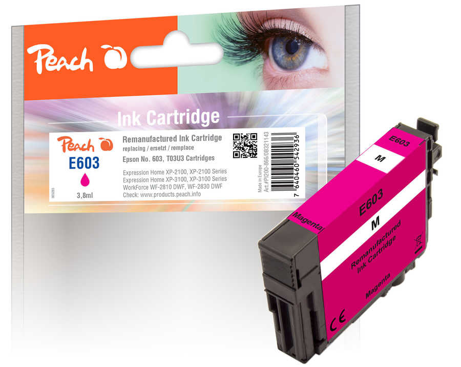 Peach 603 Magenta Tintenpatrone (Kompatibel) – 145 Seiten – für Epson XP-2100/XP-3100/XP-4100 …