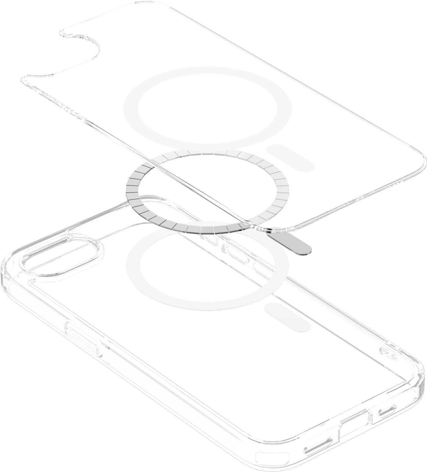 eSTUFF INFINITE OSLO Backcover – für Apple iPhone, MagSafe, PC+TPU, Transparent