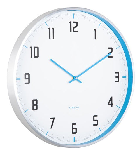 Karlsson Wanduhr Sporty – Wandmontage, Blau