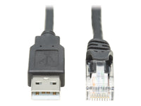 Tripp Lite USB-A auf RJ45 Kabel – USB 2.0 (480 Mbit/s) – 3,05 m – Schwarz