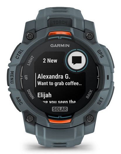 Garmin Instinct 3 Solar – GPS-Smartwatch – 45 mm, NFC, Regen/Dusche, Twilight, Silikonarmband 22 mm