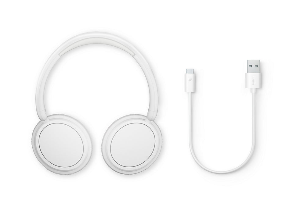 Philips TAH5209WT/00 Over-Ear Kopfhörer – Stereo, BT 5.3, Weiss