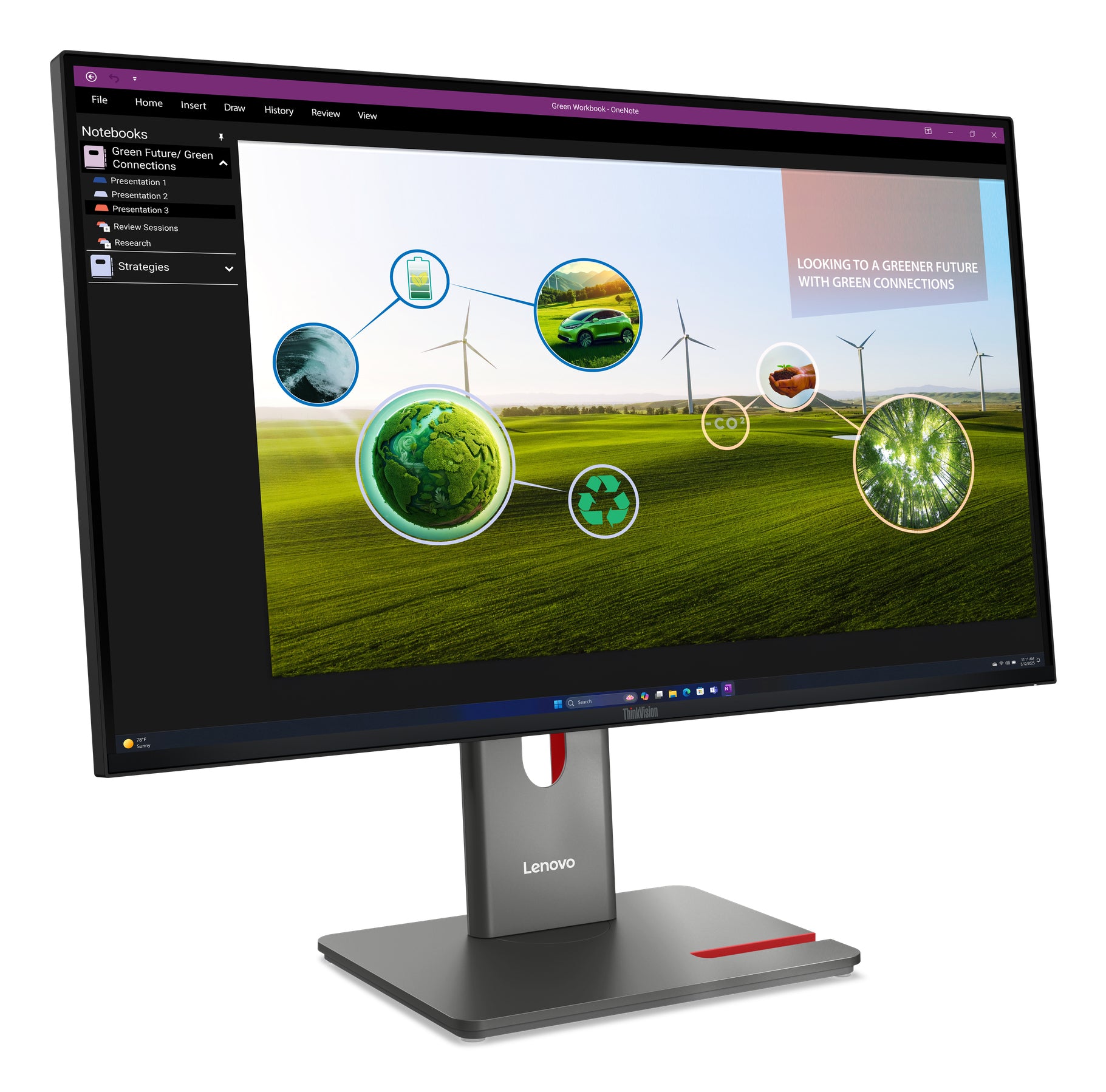 Lenovo ThinkVision P27Q-40 – Monitor, 27", 2560 × 1440 (WQHD), Schwarz