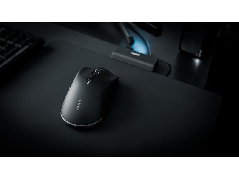ONIT F02014 Maus & Mauspad (induktiv) – Maus – Kabellos (Bluetooth/2,4 GHz), 8000 DPI, rechts, schwarz