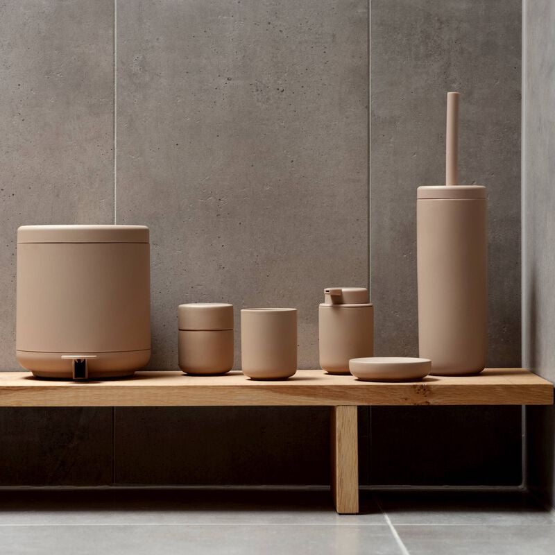 Zone Denmark Papierkorb UME – 4 l – Kunststoff, Camel – Ø 195 × H 220 mm