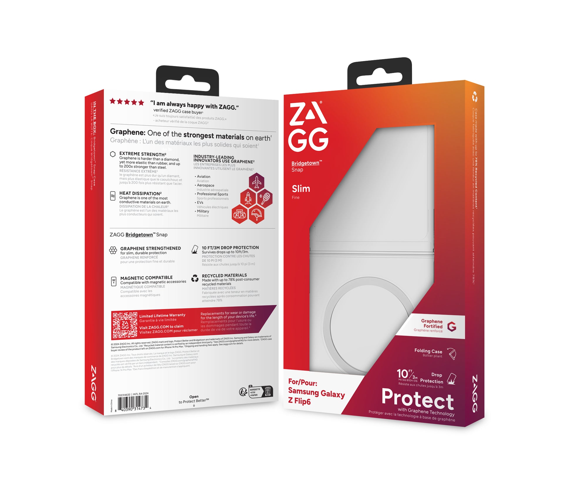 ZAGG Backcover Bridgetown – für Samsung Galaxy Z Flip 6 – transparent