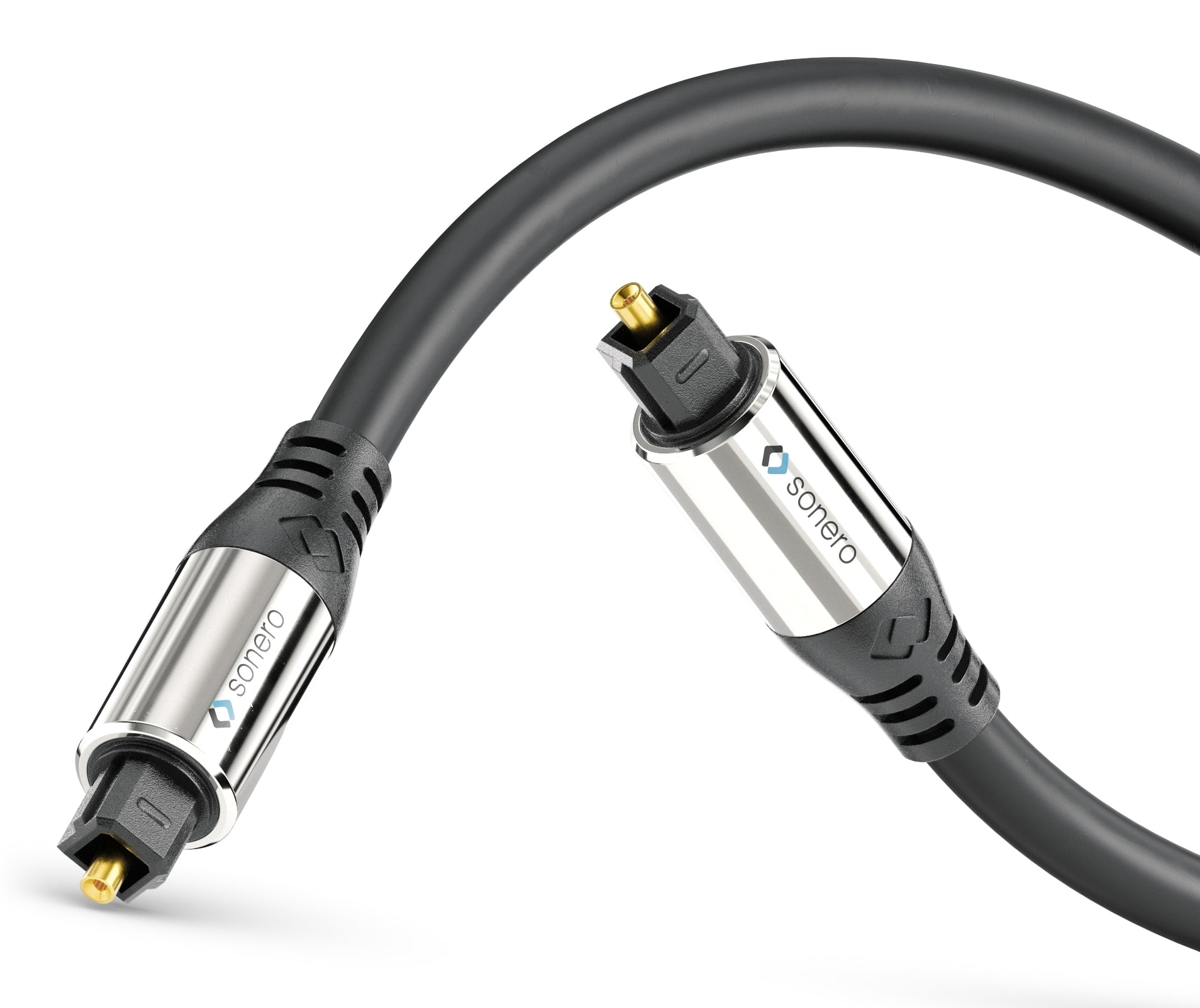 Sonero Toslink-Kabel (optisch) – Toslink Stecker–Toslink Stecker – 7,5 m, vergoldete Stecker