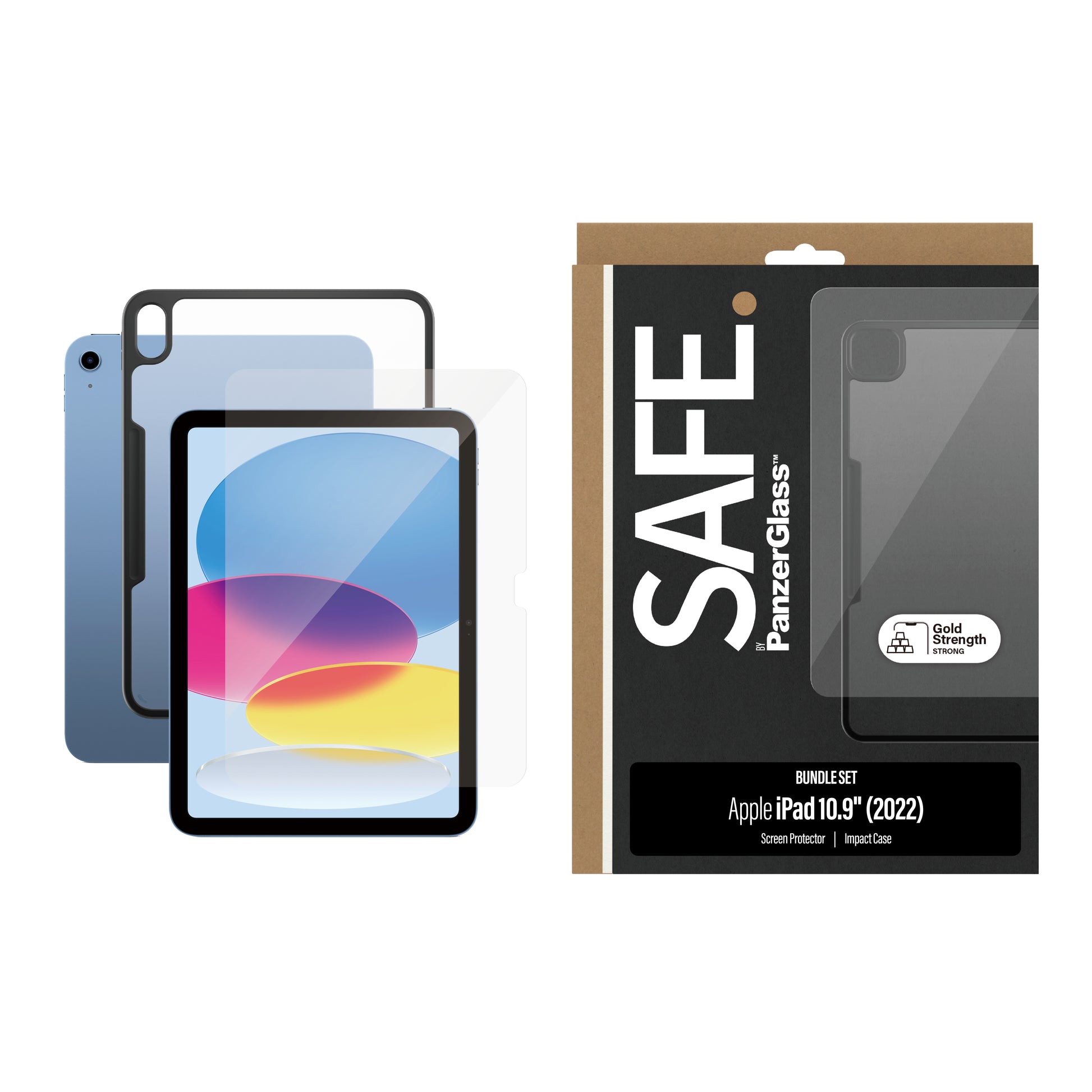 PanzerGlass SAFE. – Displayschutz (Panzerglas), Ultra-Wide Fit – für iPad 10.9 (2022)
