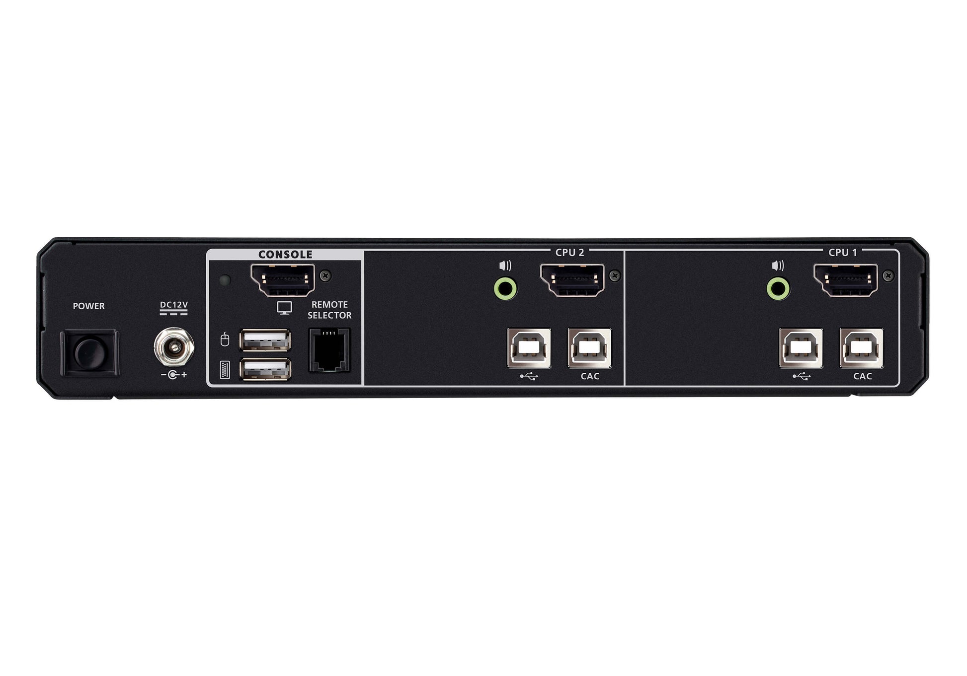 ATEN 2-Port USB 5K – 2-Port DP/HDMI Sicherer KVM-Switch – 5120 × 2880/60 Hz, USB 2.0 Hub, NIAP/PP 4.0