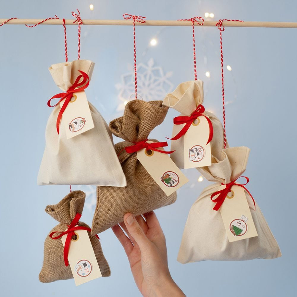 Creativ Company Geschenkbeutel Baumwolle Beige – 100 × 150 mm – 4 Stk.