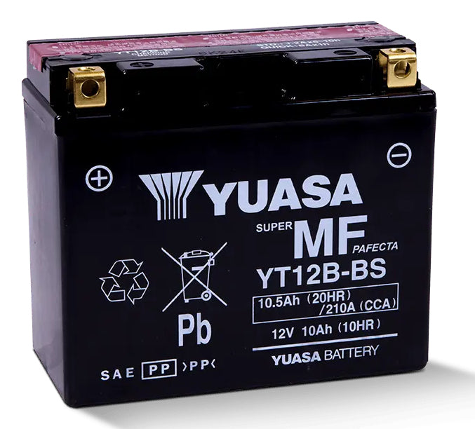 Yuasa YT12B-BS Akku – 126 Wh, 12 V, Blei (VRLA, AGM)