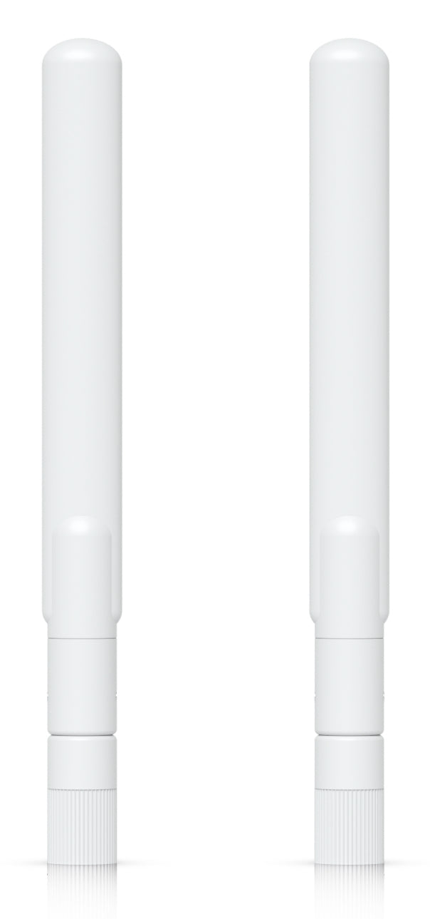 Ubiquiti Omniantenne (2er-Pack), 2,4–5 GHz, 3 dBi (2,4 GHz) / 4 dBi (5 GHz), RP-SMA, IPX6, Weiss