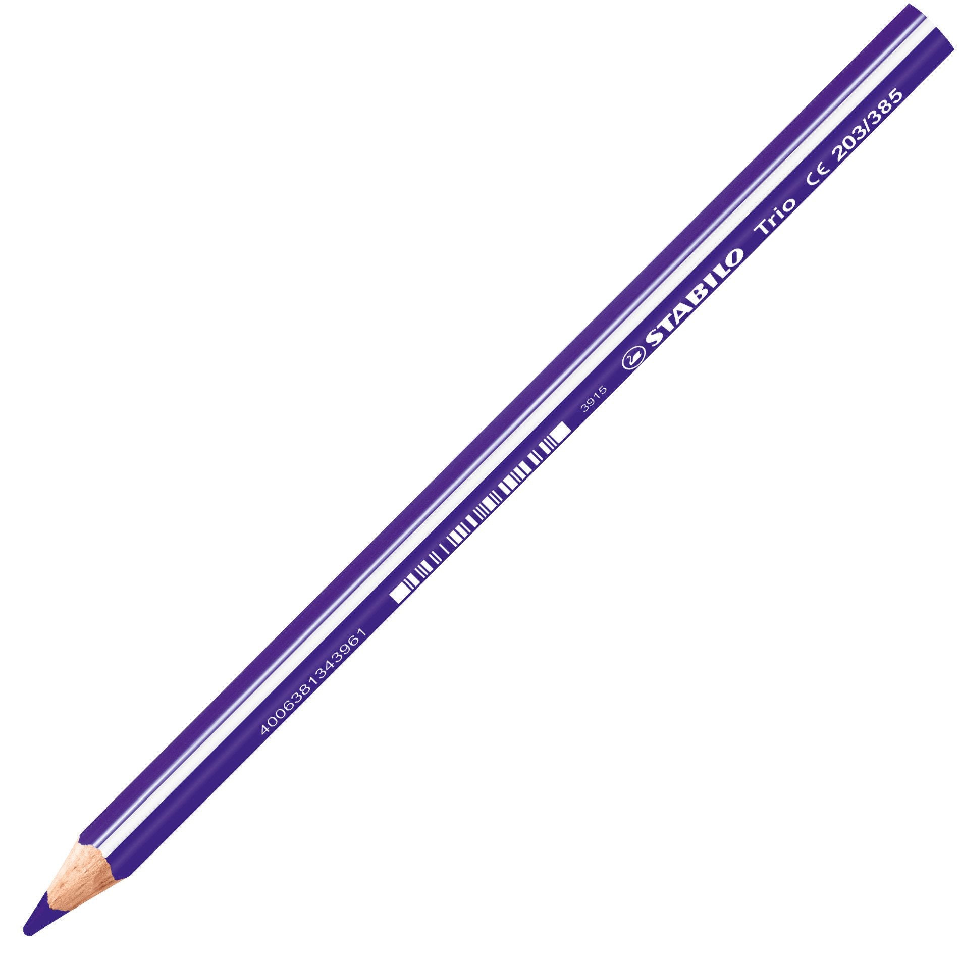 STABILO Buntstifte Trio – Jumbo, Dreikant, Minen-Ø 4,2 mm, Einzelstift Blau & Violett
