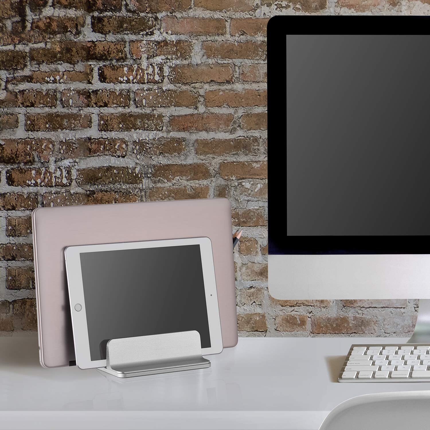 4SMARTS Laptop-Ständer für Laptops, Tablets und Smartphones – bis 16" – Silber