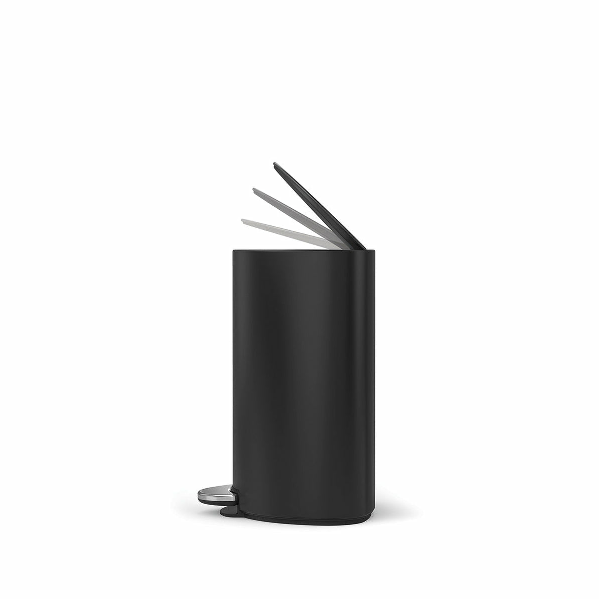 simplehuman Papierkorb – 6 l – Edelstahl – B × H × T 280 × 370 × 200 mm