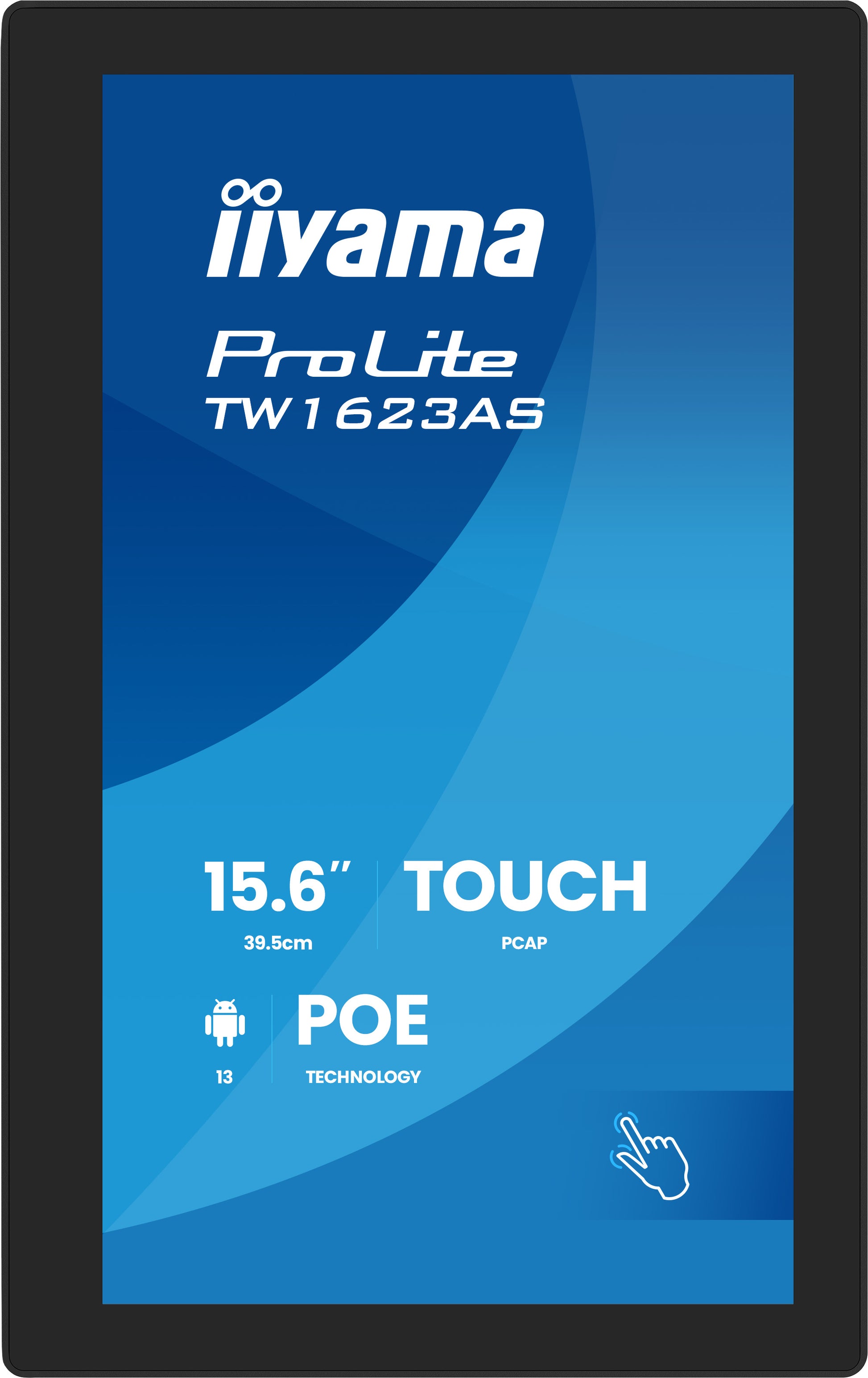 iiyama ProLite TW1623AS-B3P – 15,6", Full HD, 450 cd/m², IPS
