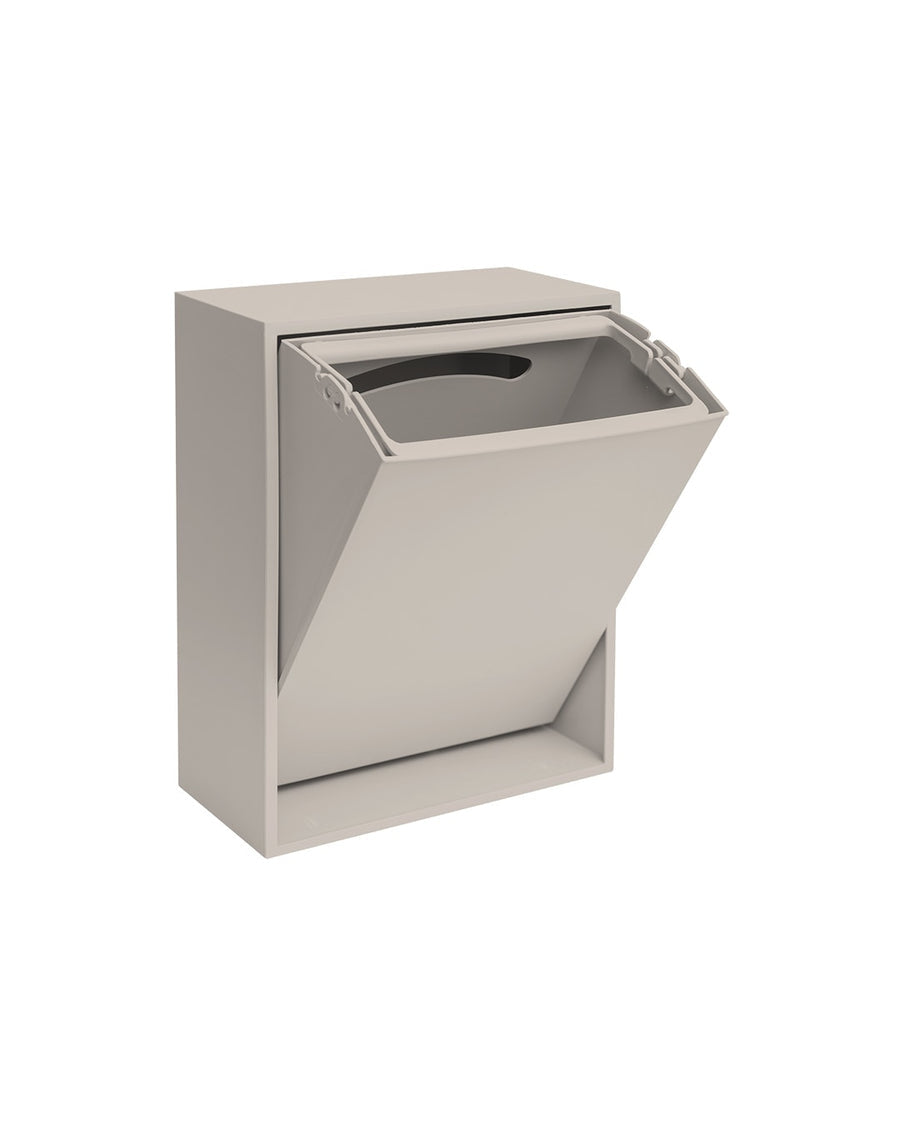 ReCollector Recyclingbox – 12 l – Recycling-Kunststoff, rechteckig – Silbergrau