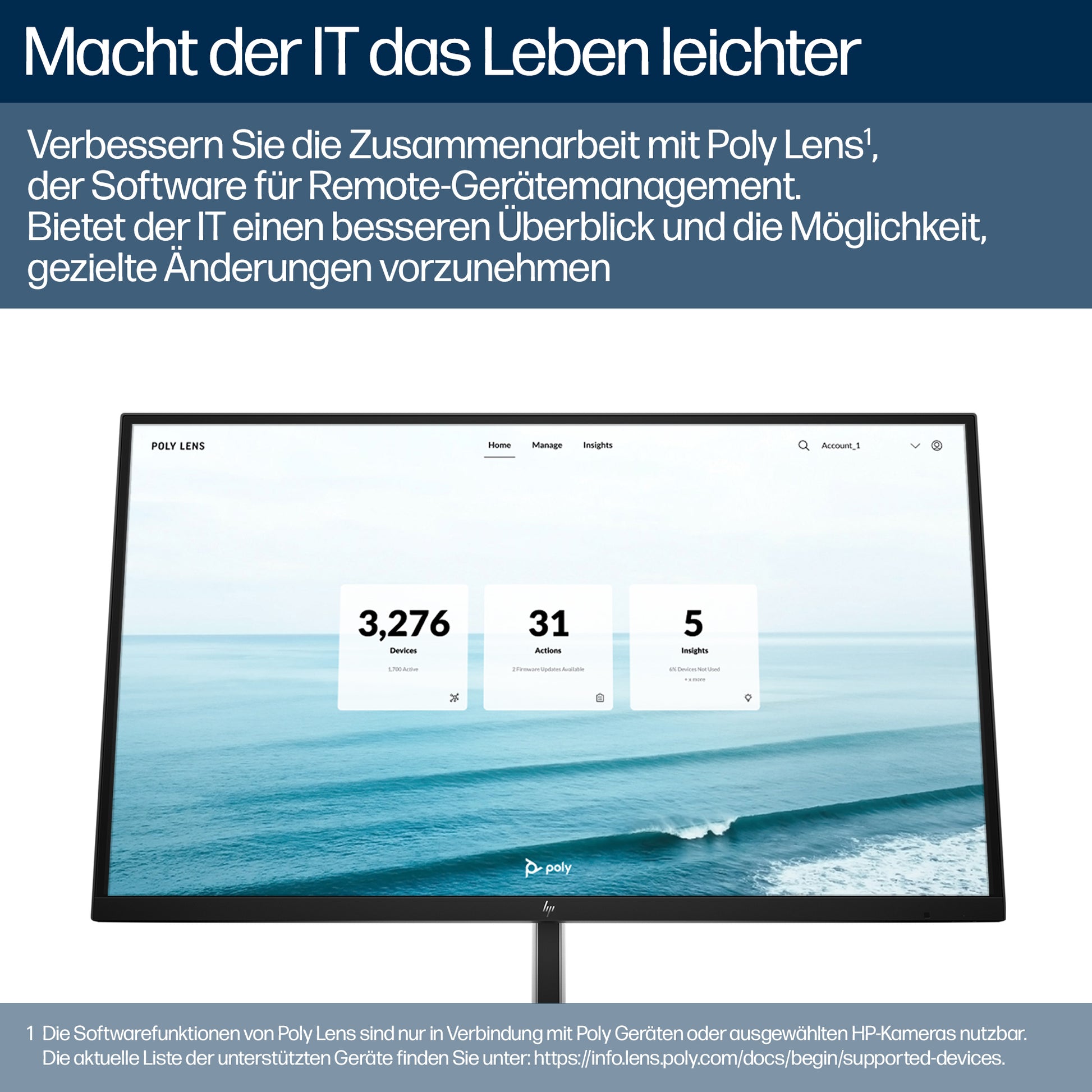 HP Poly Poly Studio E60 – PTZ-Kamera, 4K, 12× optischer Zoom