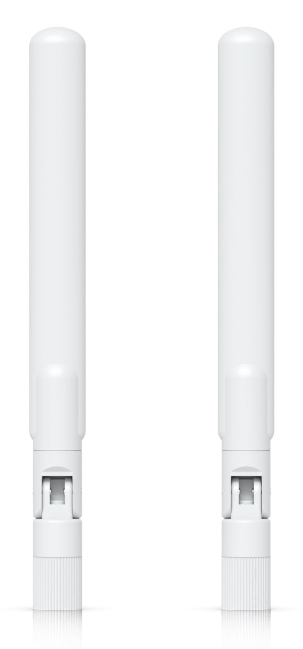 Ubiquiti Omniantenne (2er-Pack), 2,4–5 GHz, 3 dBi (2,4 GHz) / 4 dBi (5 GHz), RP-SMA, IPX6, Weiss