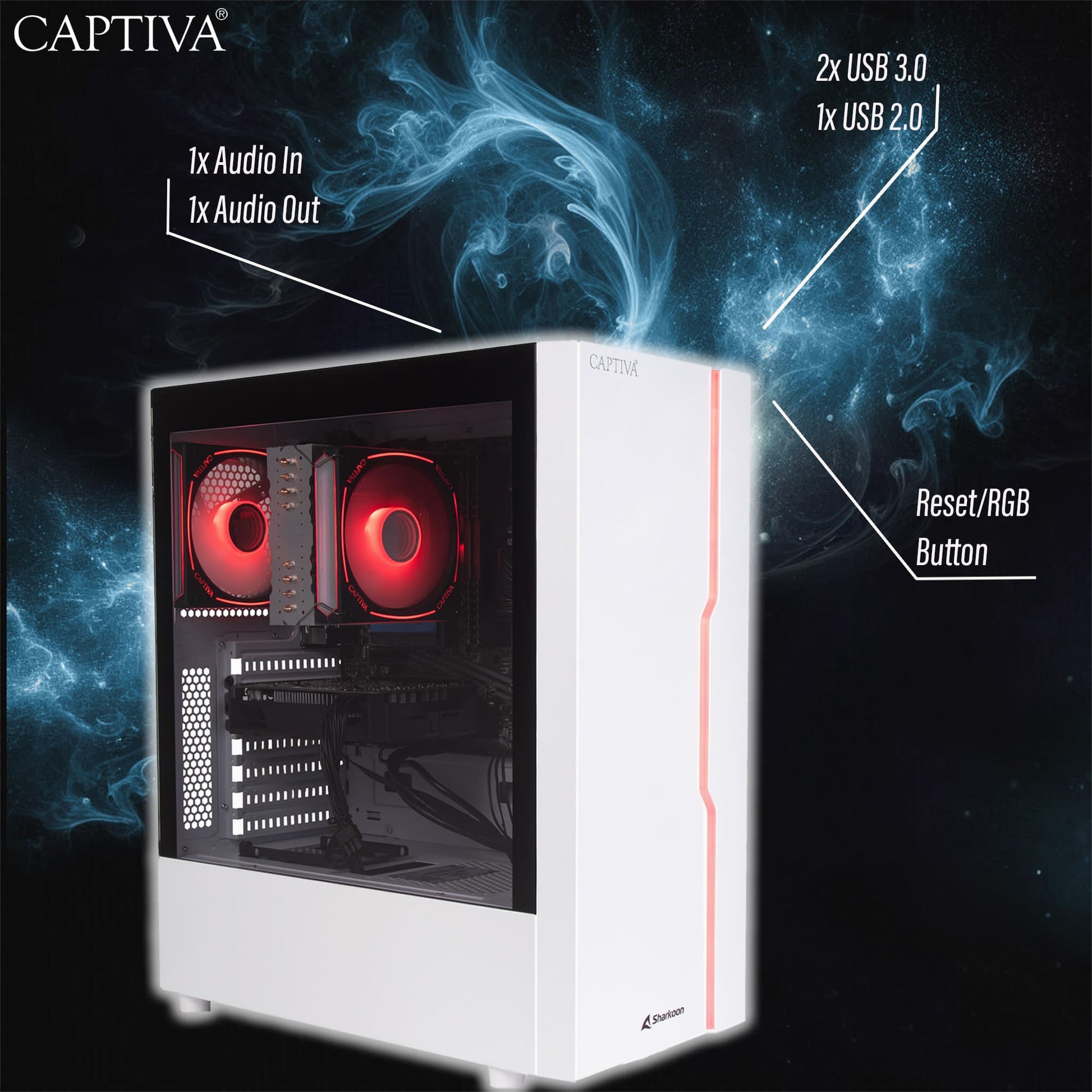 Captiva Advanced Gaming R92-912 Tower – AMD Ryzen 7 5700X, 32 GB RAM, 1 TB SSD, Windows 11 Home