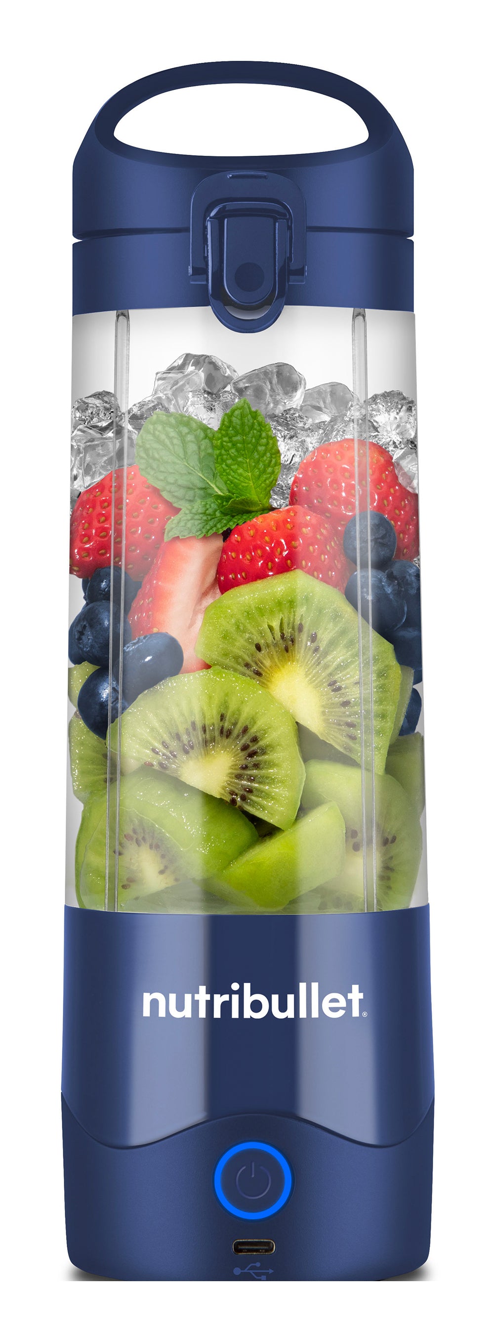 NutriBullet Smoothie-Mixer (To-Go) NBP003NBL – 475 ml, 14,8 W, Akku – Blau/Navy