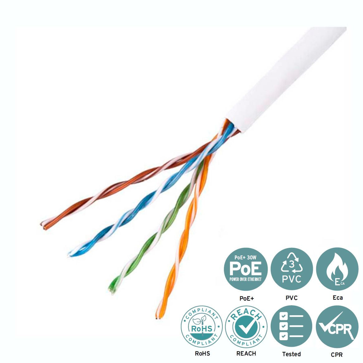 Lanview LVN122004 Netzwerkkabel – Cat5e U/UTP, 305 m Weiss