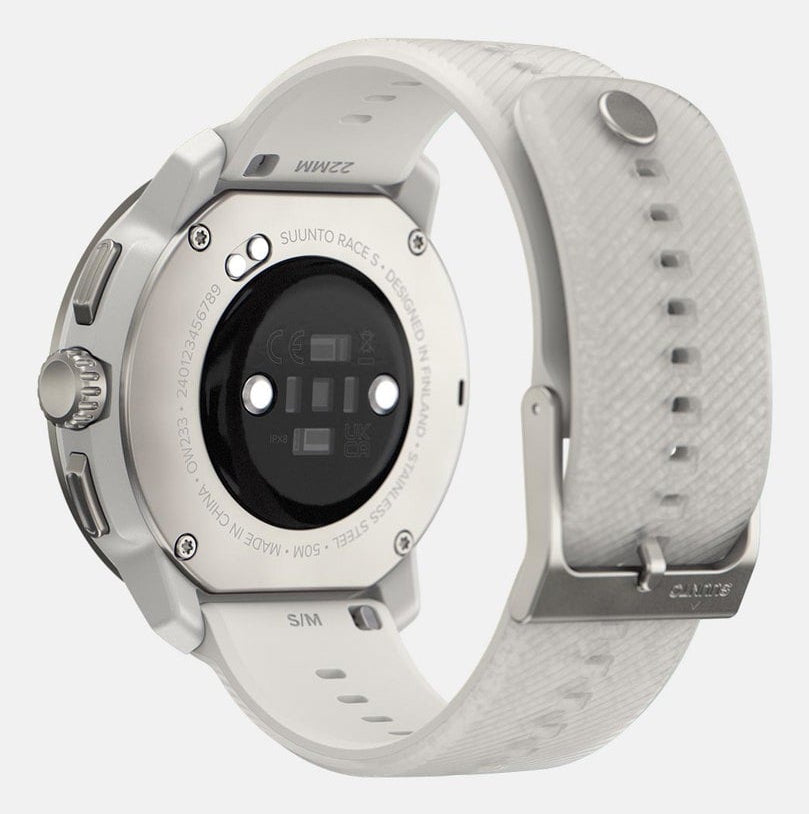 Suunto Race S 45 mm GPS – Fiberglas Grau, Sportband, Powder Grau, 50 m