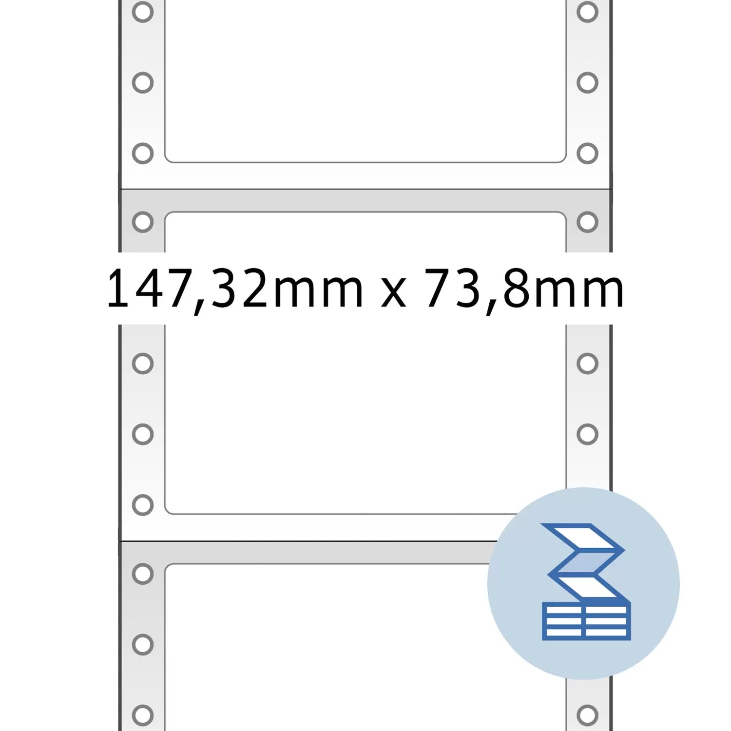 HERMA Druckeretiketten, 147 mm × 74 mm, weiss, Papier, permanent, 4000 Etiketten