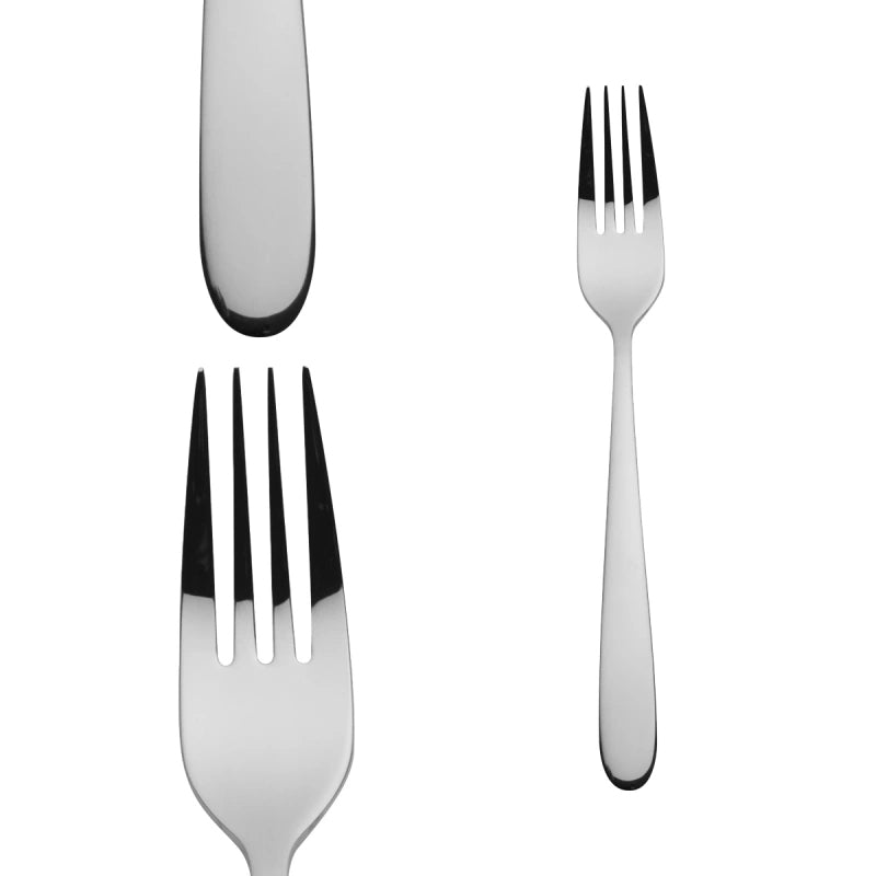 Sola Basic Alpha Tafelgabel – 4er-Set, 19,8 cm, Edelstahl 18/10, Silber, spülmaschinenfest