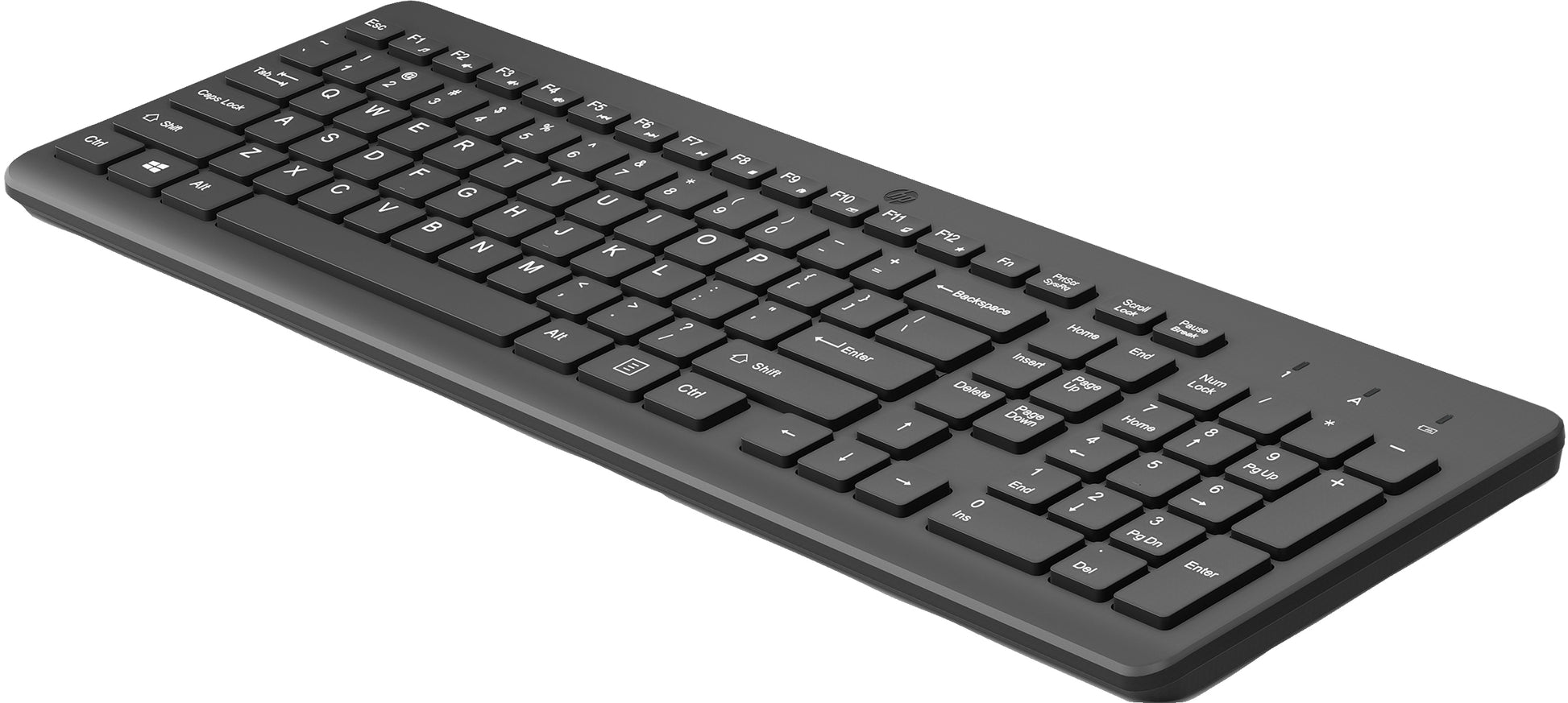 HP 225 Wireless – Tastatur – 100% – mechanisch – 2,4 GHz USB‑A – QWERTY (US‑INT) – Schwarz