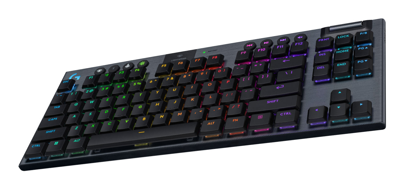 Logitech G915 X – Tastatur, kabellos (2,4 GHz), DE-Layout (DE), TKL (ohne Ziffernblock), Schwarz