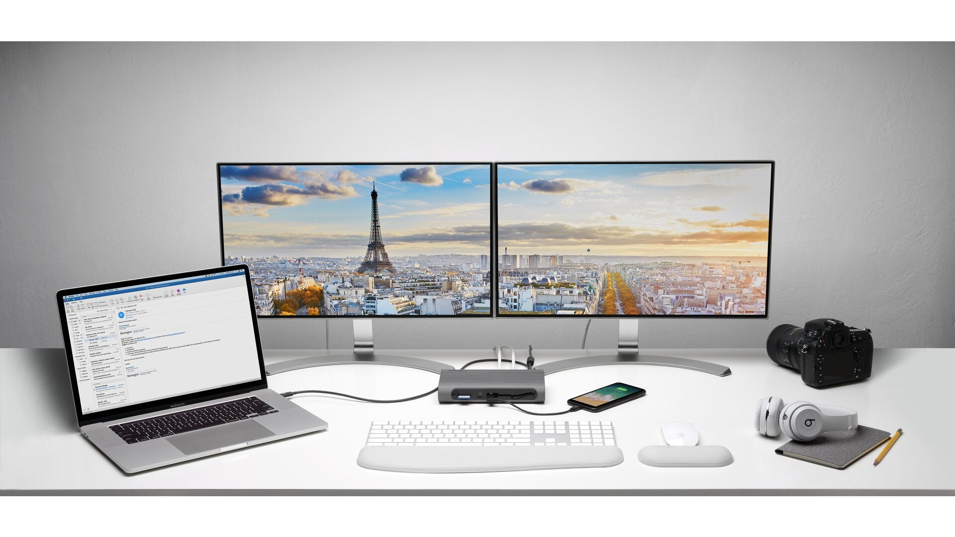 Kensington SD5600T Dockingstation – für USB-C/Thunderbolt-3-Geräte, USB-Port, Aluminium, Silber