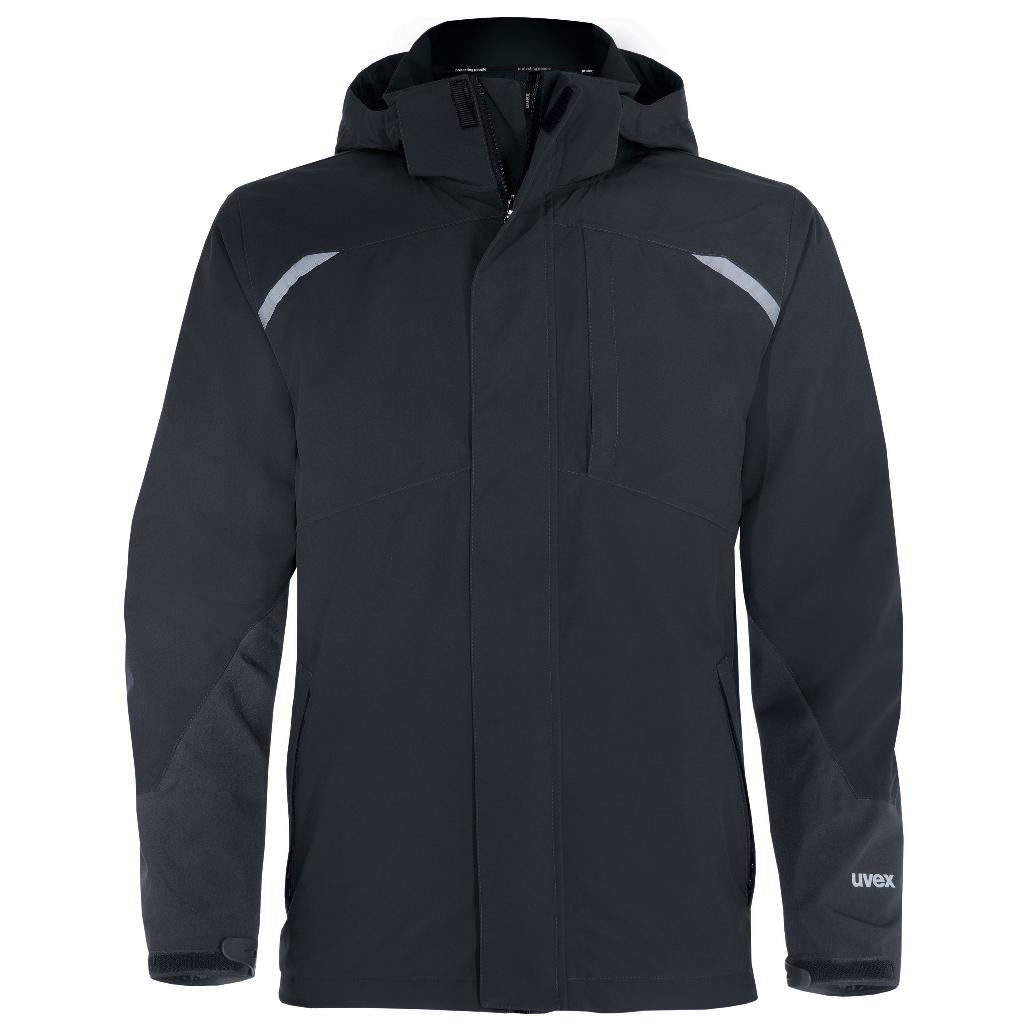 Uvex suXXeed craft Wetterjacke – XL – Graphit, Polyester, 150 g/m², Wassersäule 8'000 mm, mit Kapuze