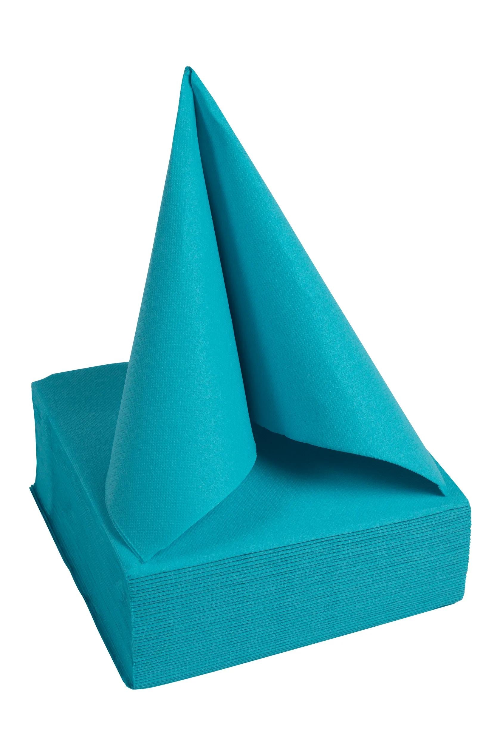 PRONAPPE Cocktailservietten, 20 × 20 cm, türkis – FSC – 50 Stk.