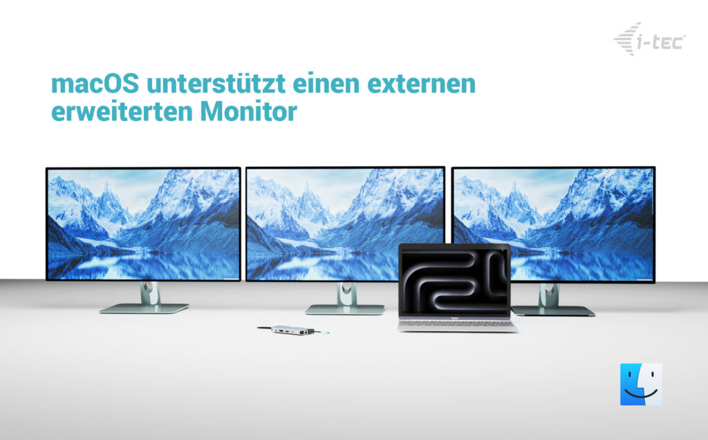 i-tec Metal Nano Dockingstation – USB-C, DP/HDMI/VGA, 100 W PD, GbE, für Windows/Mac/ChromeOS